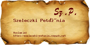 Szeleczki Petúnia névjegykártya